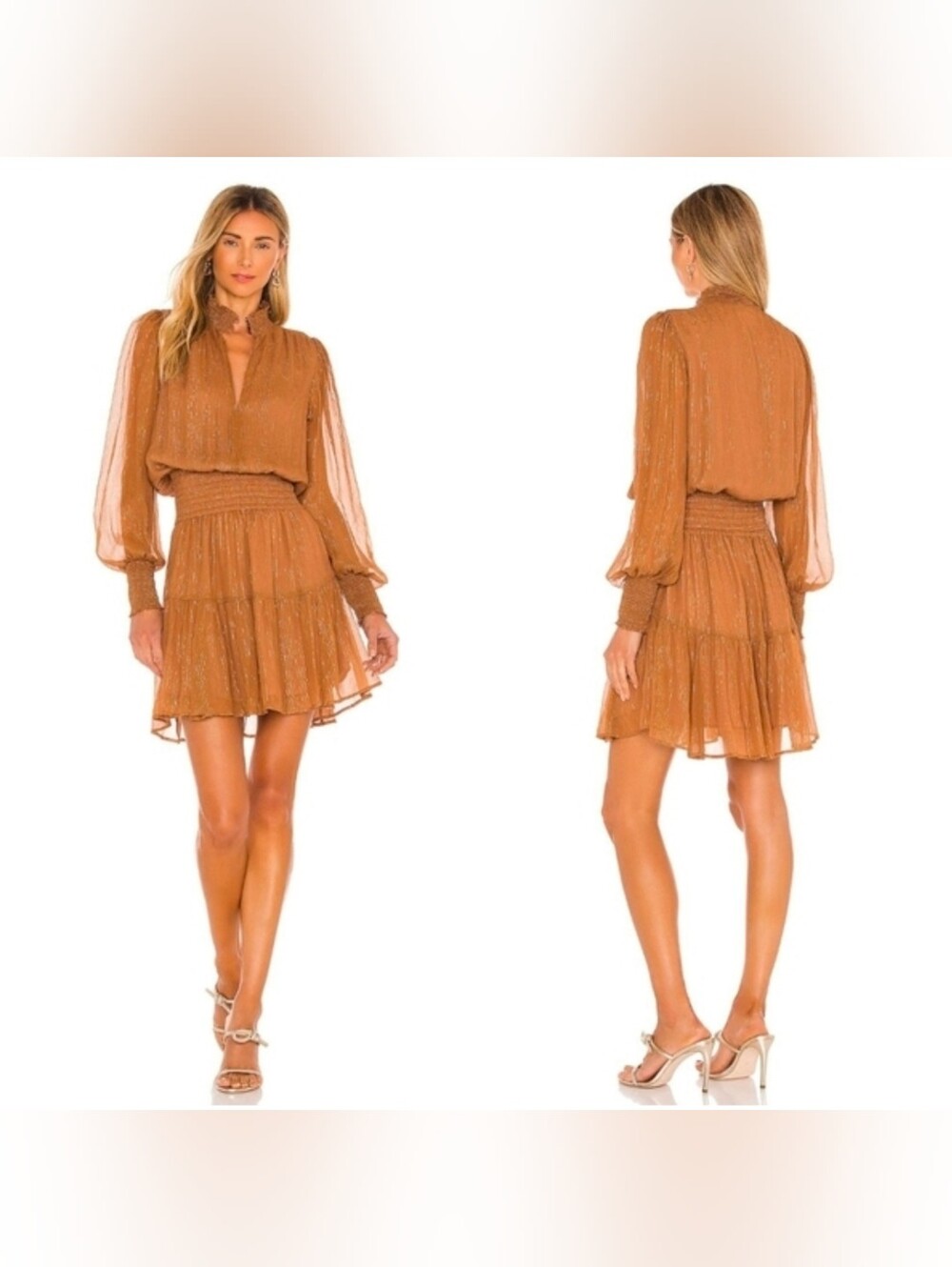 ALC Silvie Striped Smocked Mini Dress